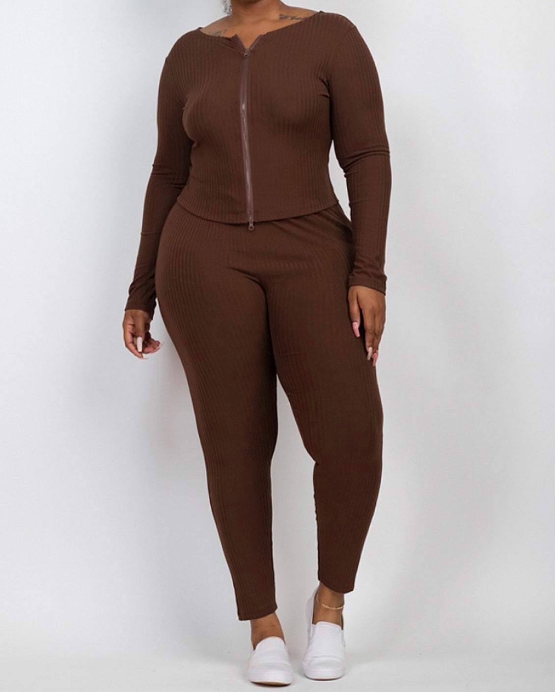 2 Piece Zip Up Pant Set