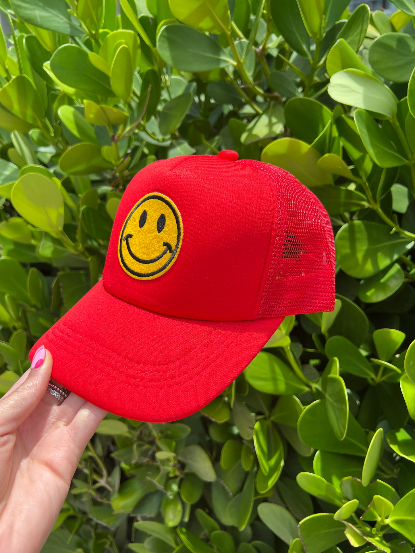 Red Smiley Snapback