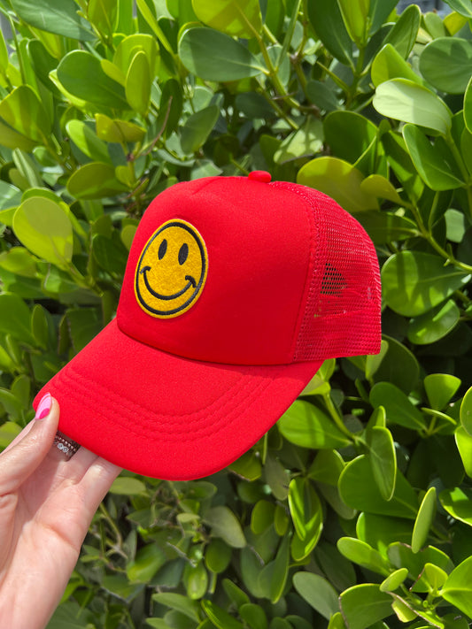 Red Smiley Snapback